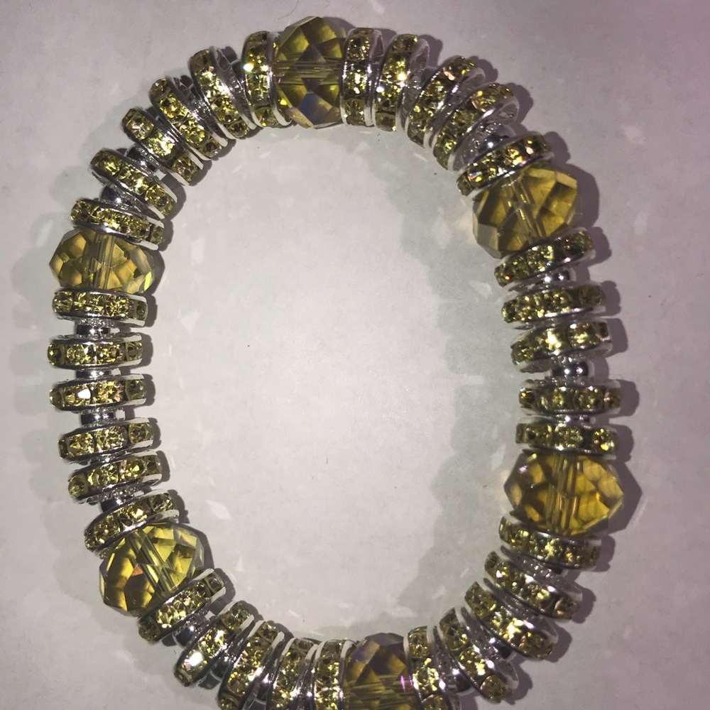 Topaz Crystal and Silver Bracelet
